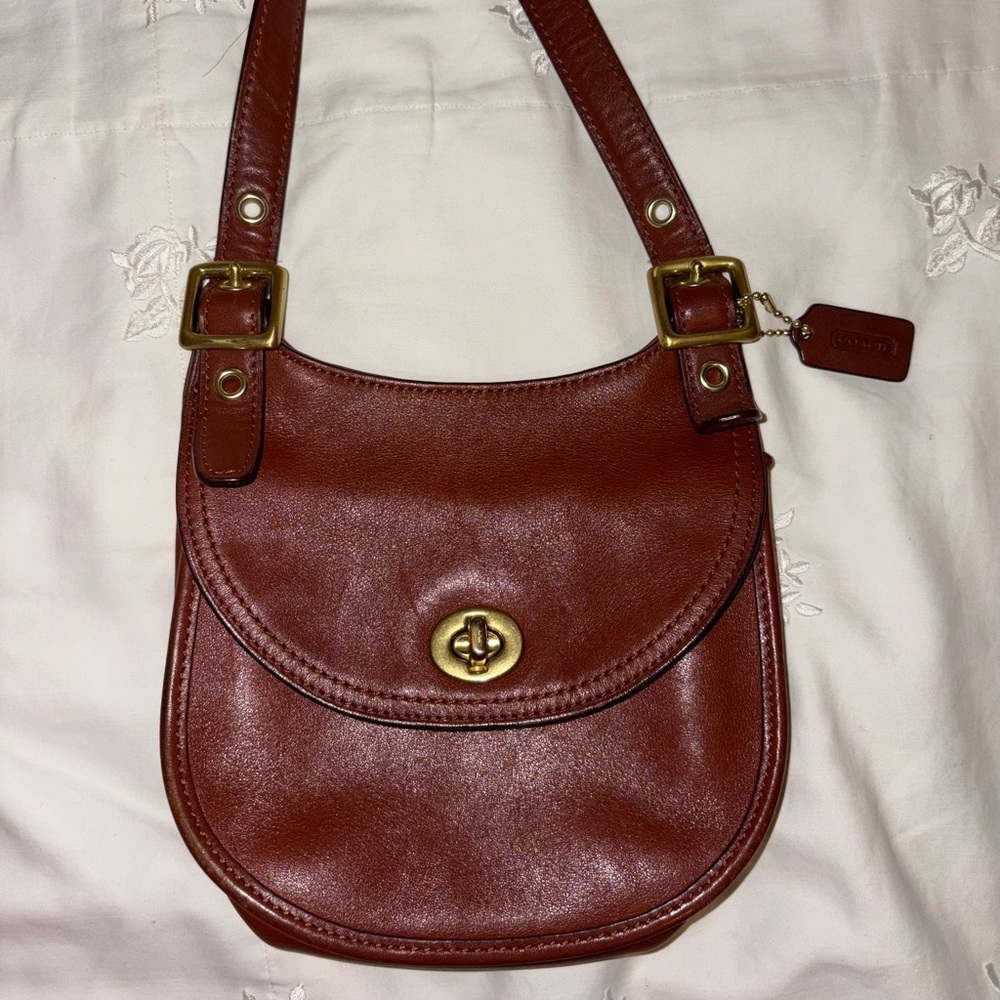 Coach saddle brown bag
